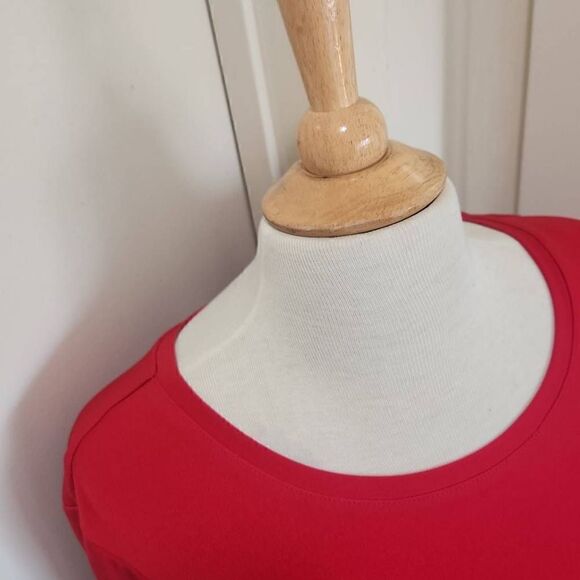 Peter Nygard Knit Red/Black Tunic Length Long Sleeve Pullover, NWOT, M - Picture 2 of 11